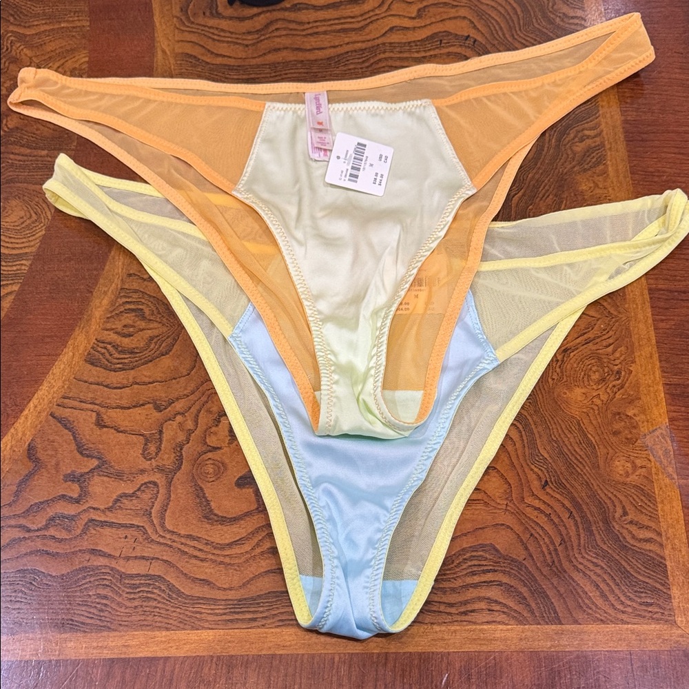 LyreBird (2) Thong Sheer Panties Set